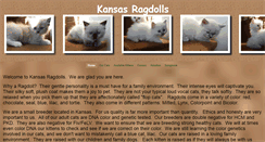 Desktop Screenshot of kansasragdolls.com