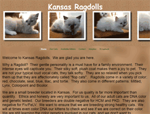Tablet Screenshot of kansasragdolls.com
